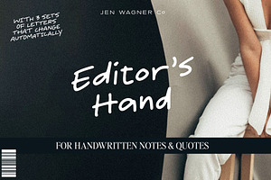 Editor's Hand: Notes & Quotes Font