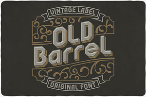 Old Barrel typeface, a Script Font by VozzyStock