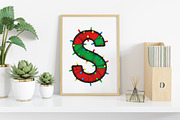 Christmas Alphabet Clipart, an Illustration by Canvas Craft (Thumbnail 5 of 7)