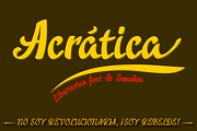 Acratica font, a Script Font by deFharo (Thumbnail 2 of 4)