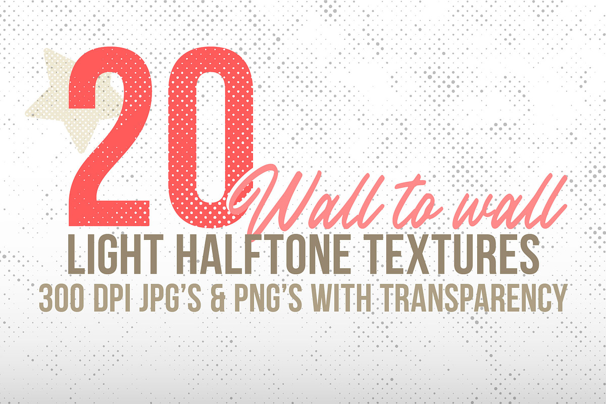 Light Halftone Textures Pack, a Texture Graphic by fukomoku (Photo 1 of 10)