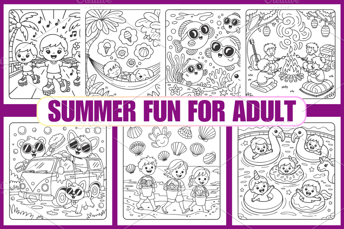 Summer Fun For Adults Vol-01, a Seasonal Illustration by Coco Bloom (Photo 1 of 3)