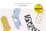 Melange Classic Socks 9x Mock-ups, a Print Template by Mocca Mockups Store (Thumbnail 4 of 5)