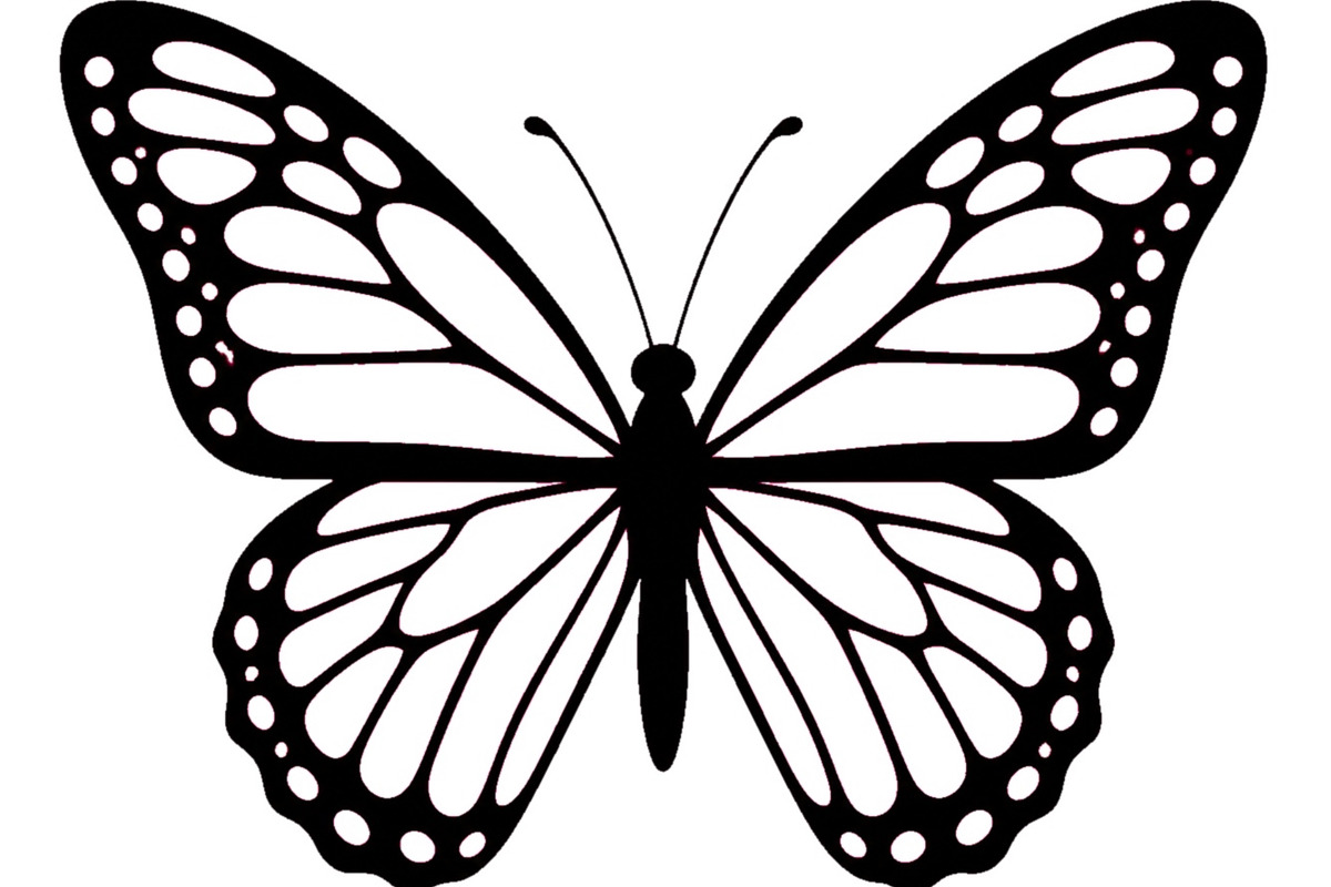 Black butterfly silhouette with, an Object Illustration by ZinetroN (Photo 2 of 3)