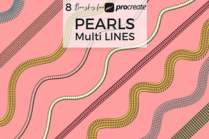 Multi Lines Pearl Procreate Brushes