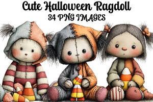 Cute Halloween Ragdoll PNG Clipart, an Illustration by DreamArtGraphic