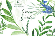 Green garden. Watercolors collection, a Decorative Illustration by LABFcreations (Thumbnail 1 of 7)