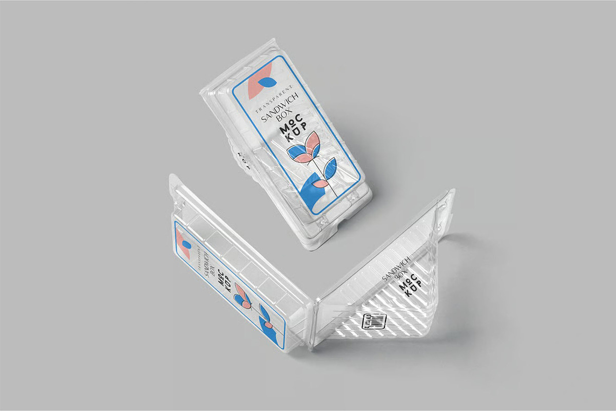 Plastic Sandwich Packaging Mockup, a Packaging Mockup by megostudi0 (Photo 4 of 7)