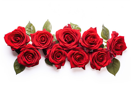 Red roses on white background, a Nature Photo by AlyaAnd