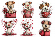 Whimsical Valentines Dog Clipart, an Illustration by Daily.Designs (Thumbnail 7 of 8)