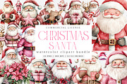 Pink Trendy Christmas Santa Png, an Illustration by SinaCreation (Thumbnail 1 of 7)