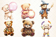 Fanny Teddy Bear Boho Clipart, an Illustration by DreamCafeArt (Thumbnail 3 of 5)