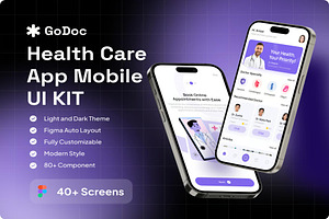 GoDoc Health Care App Mobile UI KIT, an UI Kit Template by Lumina_ui_ux202
