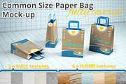 Shopping Paper Bag Mockup, a Product Mockup by MockUps Gallery (Thumbnail 1 of 5)