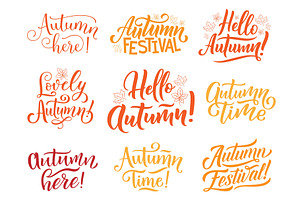 Hello Autumn Lettering For Fall