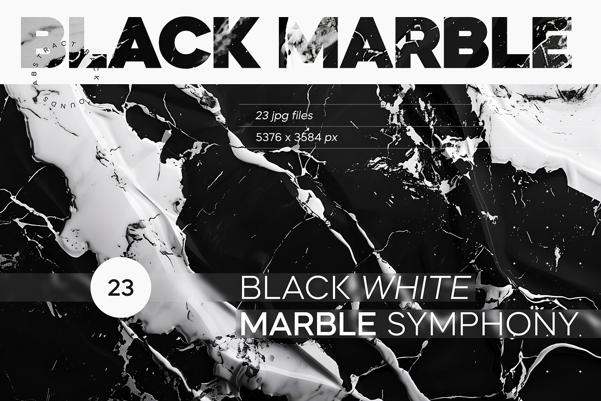 Black White Marble Symphony, a Texture Graphic by Lumeno (Photo 1 of 4)