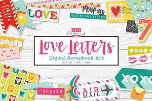 Love Letters Digital Scrapbook Art