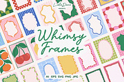 Whimsy Frames & Backgrounds, an Object Graphic by Leila Divine (Thumbnail 1 of 17)