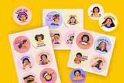 Beauty Stickers Art Set, an Emoji Icon by Brickclay (Thumbnail 4 of 8)