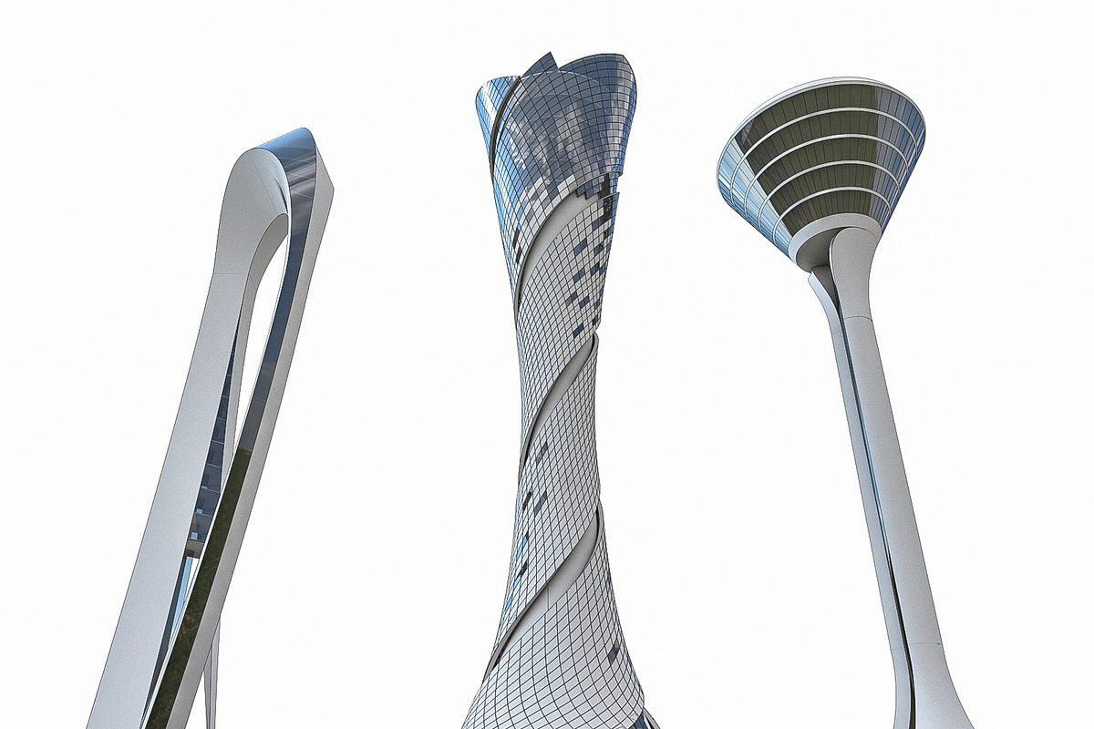 Airport Control Towers, an Architecture 3D Model by 3DNUTS (Photo 5 of 14)