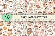 Cute Coffee Seamless Digital Paper, a Pattern Graphic by FloridPrintables (Thumbnail 1 of 7)