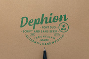 Dephion, a Script Font by Locomotype (Thumbnail 1 of 6)