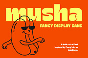 Musha - Bold Display Sans, a Sans Serif Font by Arterfak Project (Thumbnail 1 of 14)