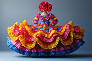 Colorful traditional dress worn by a, a Photo by Tanuart