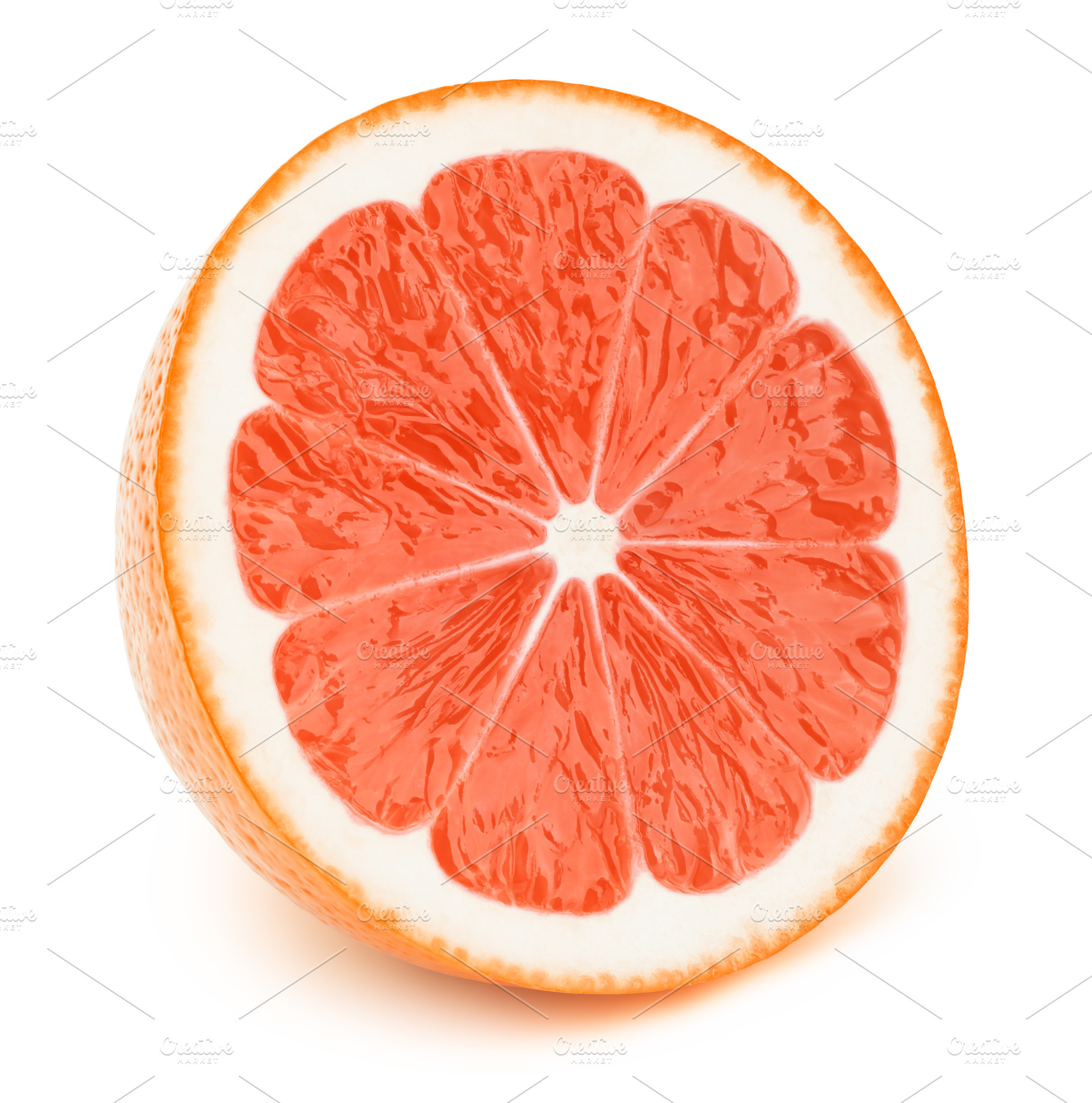 Half of grapefruit slice isolated featuring grapefruit, slice, and half, a Food & Drink Photo by vmenshov