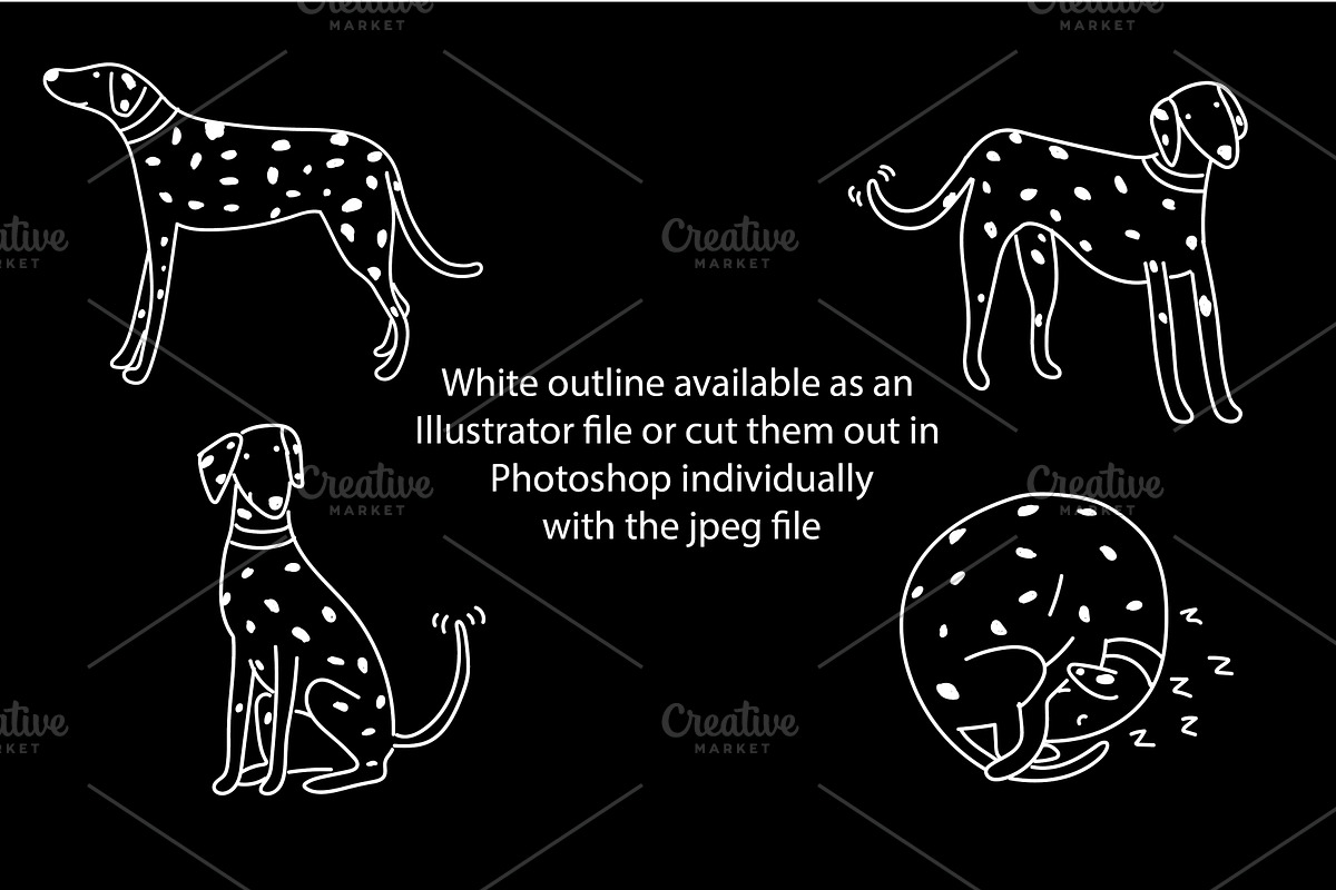 Cute doodle Dalmatians, an Animal Illustration by Liz Pengilley Studio (Photo 4 of 4)