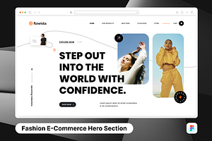 Fashion Ecommerce Hero Header, a Templates & Theme by SquidPixey