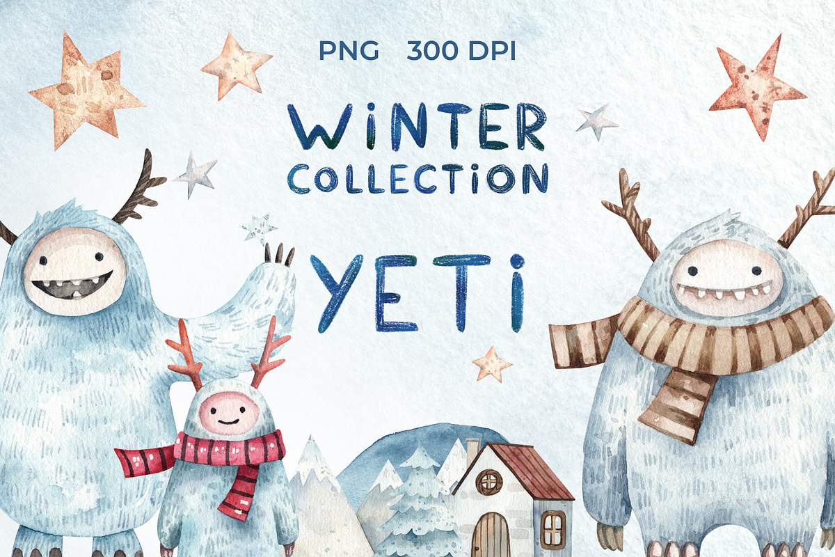 Winter collection - Yeti, a Seasonal Illustration by Dashamoony (Photo 1 of 4)