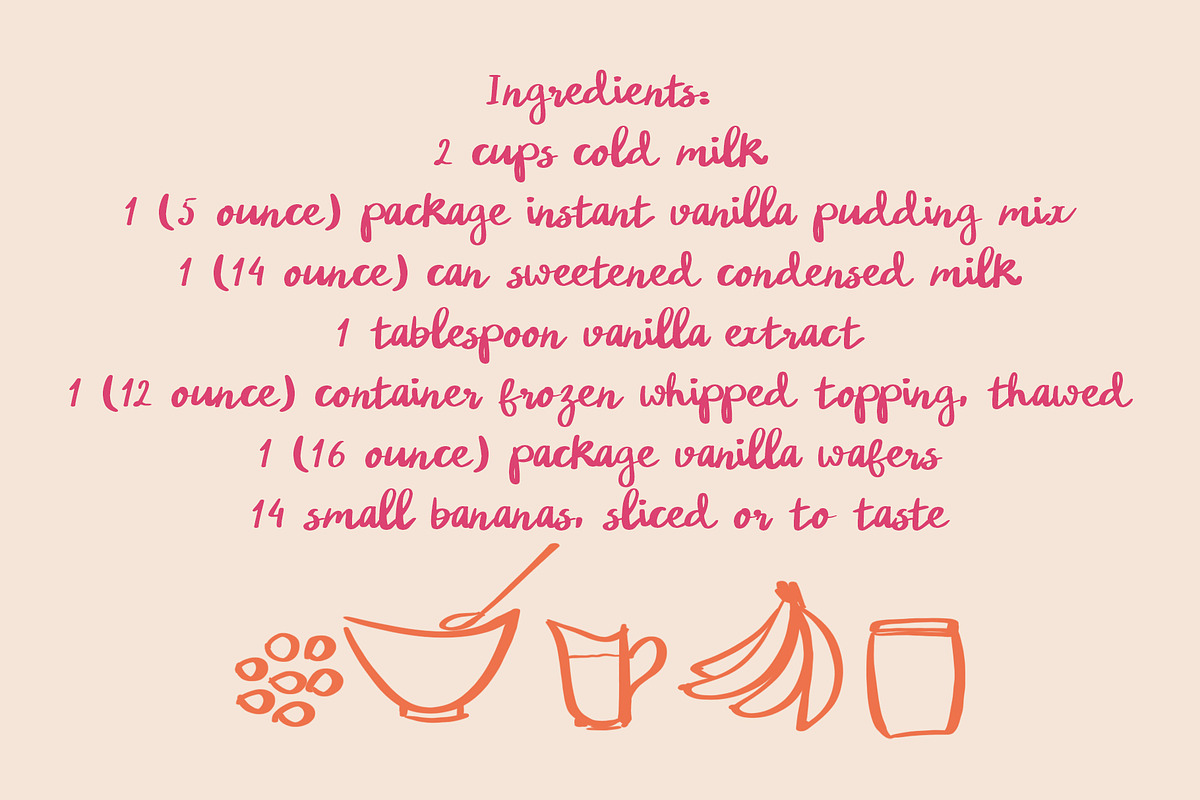 Banana Pudding handwritten font duo, a Handwritten Font by BilberryCreates (Photo 2 of 9)