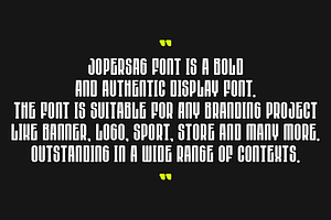 Jopersag - Sport Font