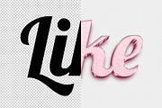 Like you editable text effect, a Layer Style Add-On by Hello Muh (Thumbnail 2 of 2)