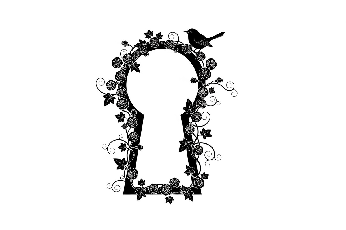 Floral Keyhole Frame SVG Bundle, an Illustration by Designs_River