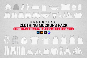 Essential Clothing Mockups Pack, an Apparel Mockup by S.i. Graphics