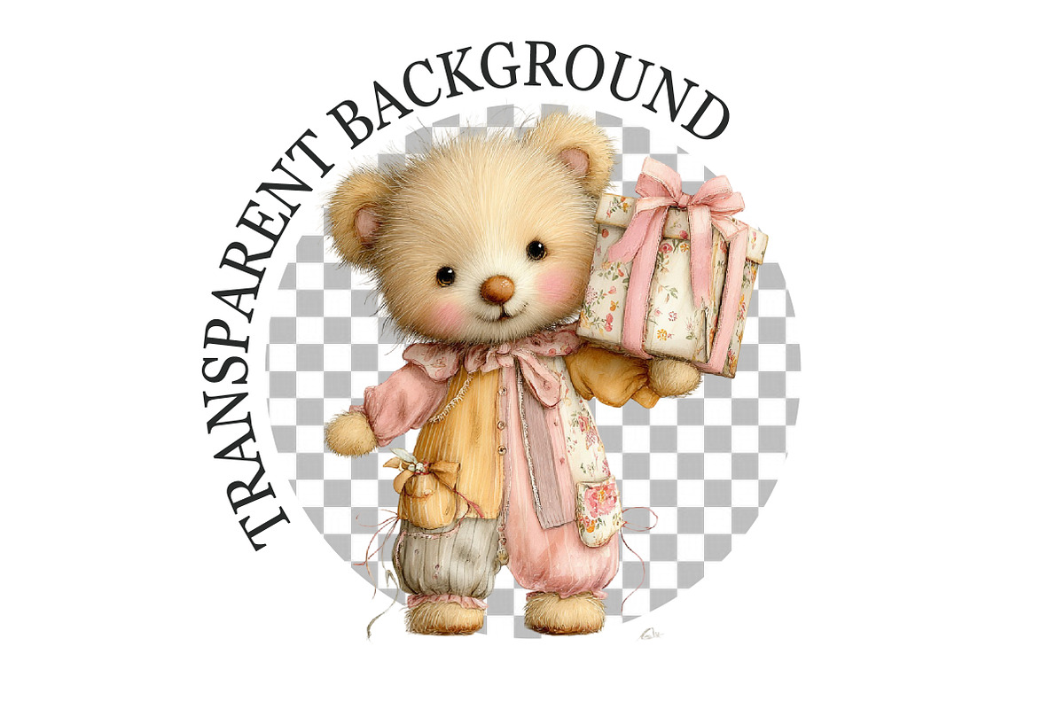 Mother’s Day Teddy Bear Clipart, a Seasonal Illustration by Rose Art (Photo 6 of 6)