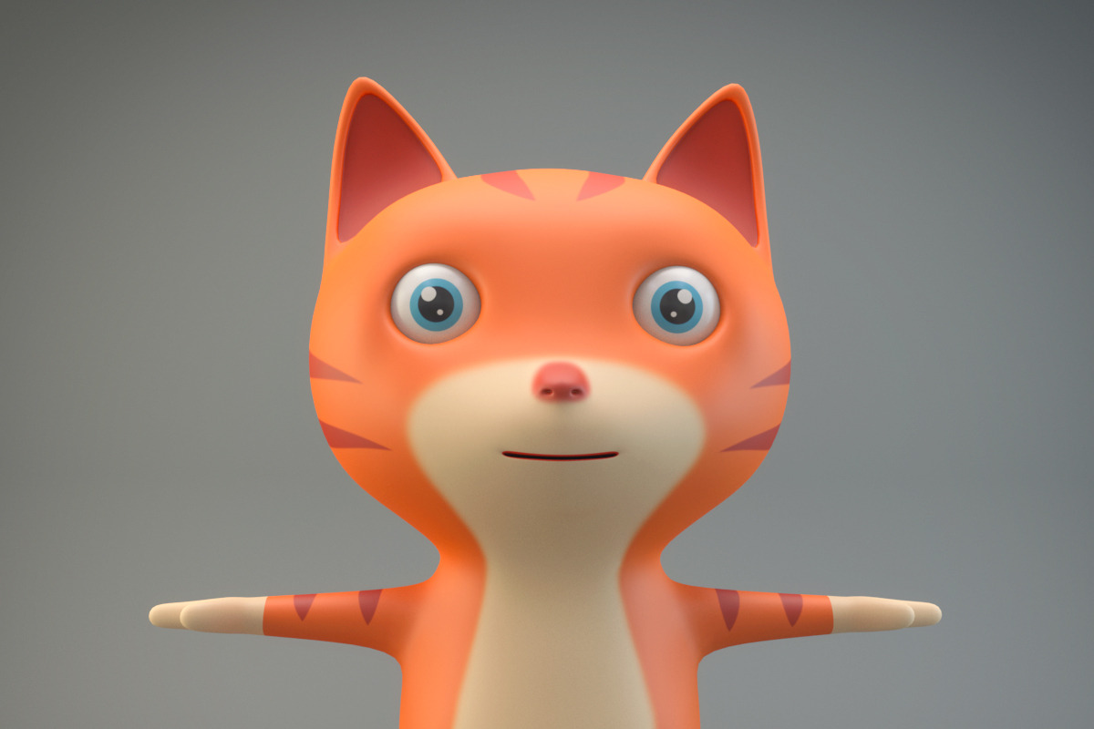 Cartoon Cat, an Animal 3D Model by XYZ Space (Photo 1 of 5)