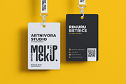 ID Card & Lanyard Mockup Sets, an Advertising Mockup by Artnivora.Std (Thumbnail 2 of 4)