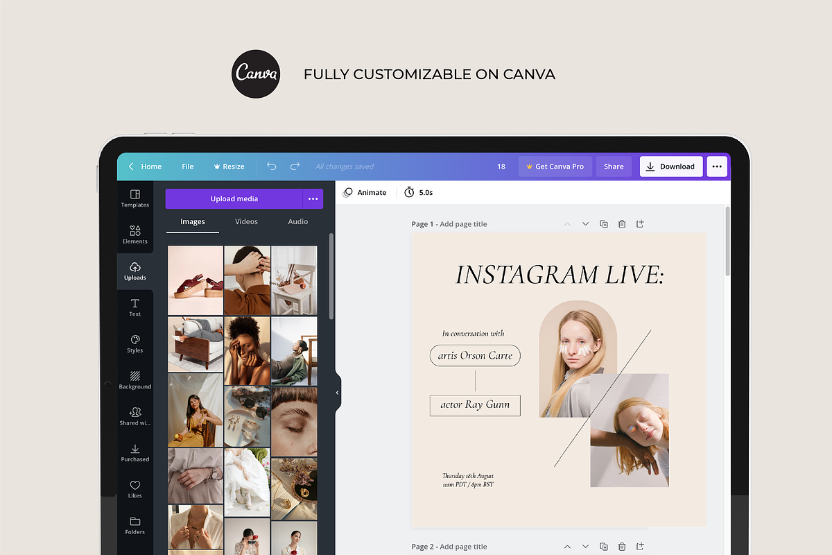 Miri Social Media Pack Canva PS, a Social Media Template by Kimo Studio (Photo 12 of 12)