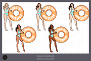 Pool party fashion clipart png, an Illustration by Parinaz Wadia Design (Thumbnail 5 of 9)