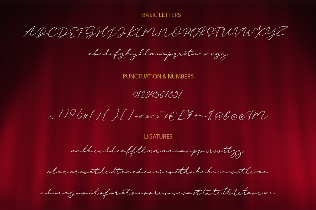 Broadway Lights | Duo Font., a Script Font by Red Ink (Photo 10 of 12)