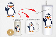 Cheerful Penguin Clipart, a Graphic by Artnoy (Thumbnail 4 of 5)