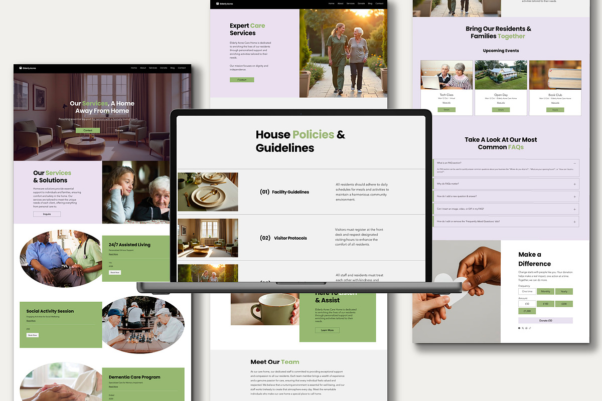 Wix Home Health Care Website, a Wix Template by Sky Dore Design (Photo 2 of 11)
