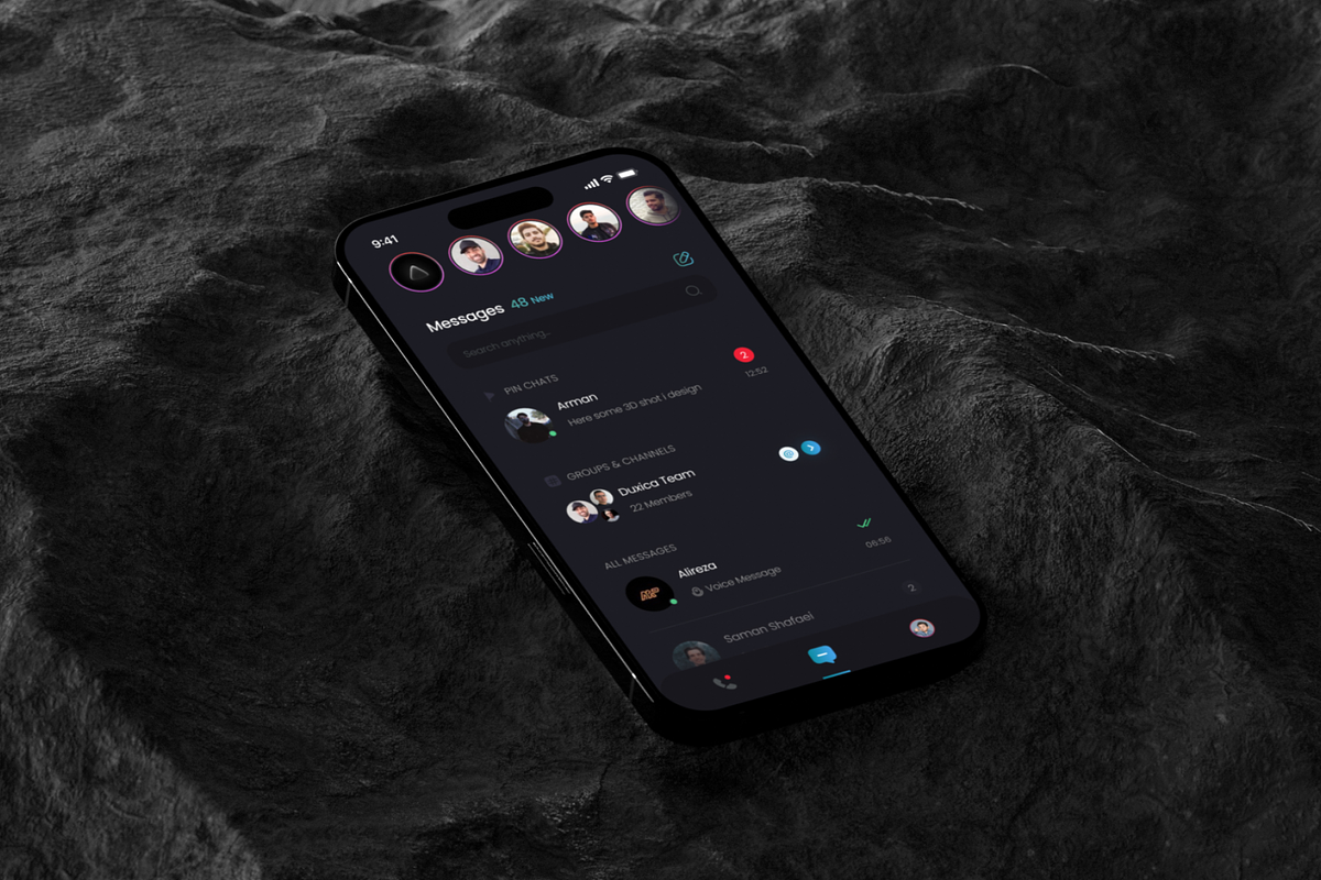 Messenger Mobile and Desktop App, an UI Kit Template by Digital_Fantasies (Photo 5 of 8)