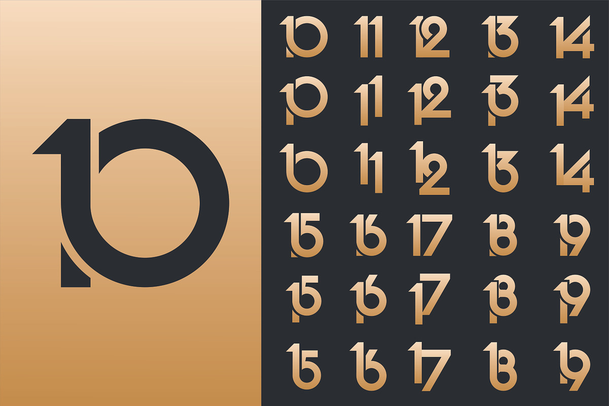 number 10 to 19 logo designs., a Branding & Logo Template by BARONSTD (Photo 3 of 3)