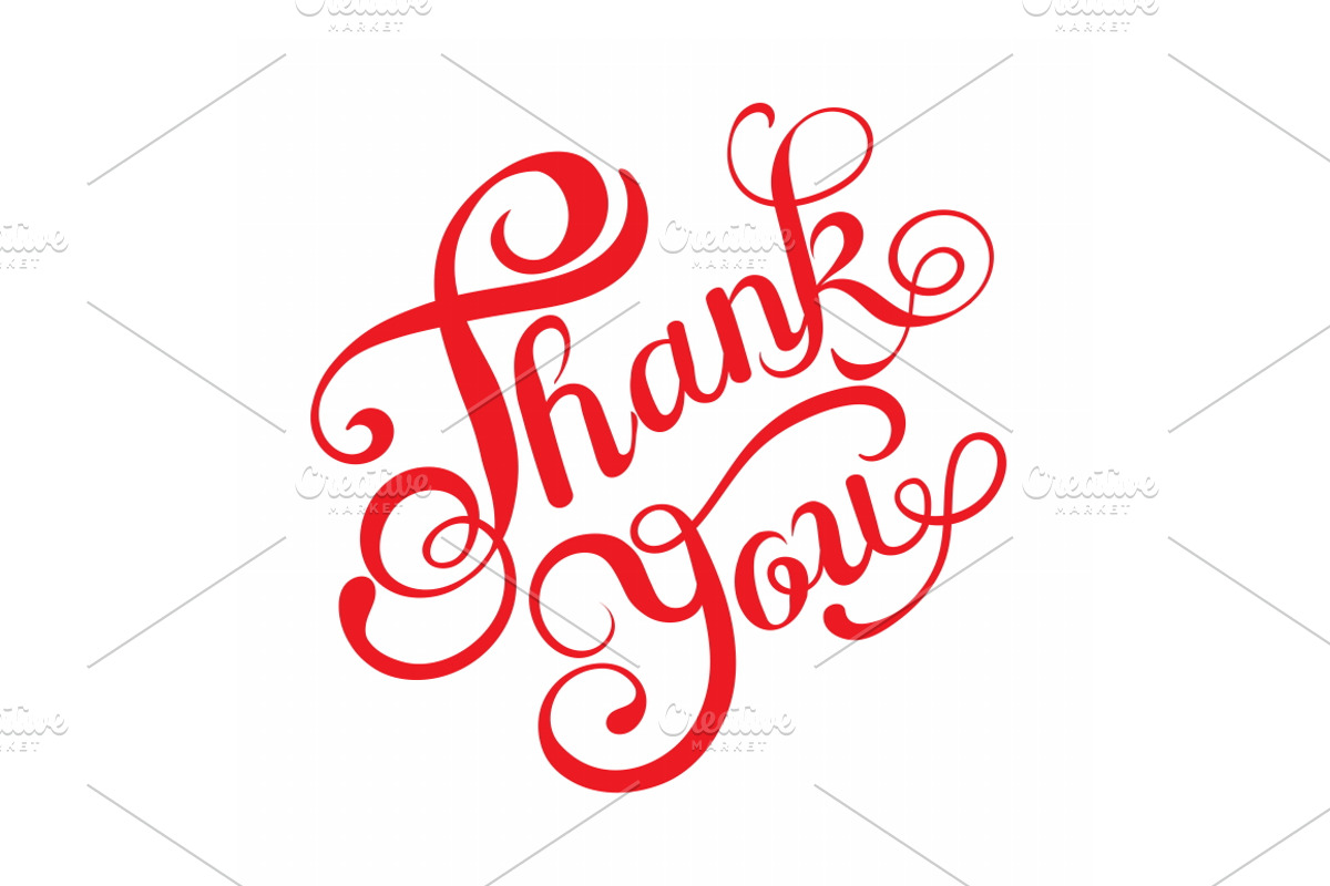 Thank You calligraphy. Vector Art