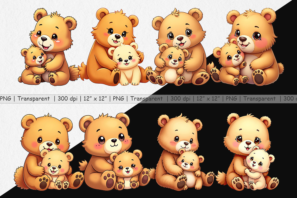 Bear Mother's Day Clipart, a Graphic by Artnoy (Photo 2 of 5)