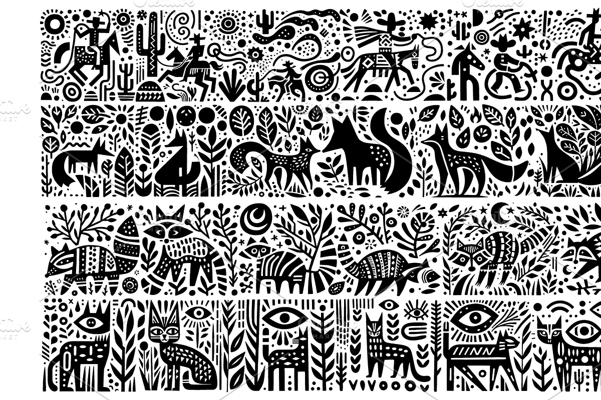 Vintage Animals and Pets Folk Art, a Decorative Illustration by devastd (Photo 24 of 29)